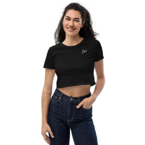 Black Team Win Crop Top